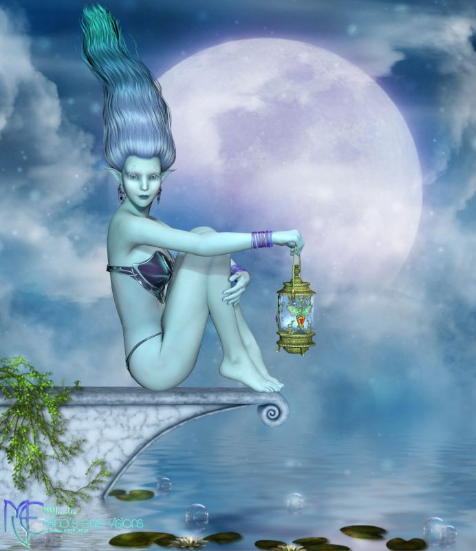 Atlantis 
p 11 render in firefly.

it got as low as minus 18 last night about 2am. too freaking cold..

MDD Elphien by: Maddelirium 
Fire Goddess Hair by: Valea
ABC Over the Moon Background by: Antje & Bez
all above at Renderosity 
Elven Lamp by: Summoner here at FA.
