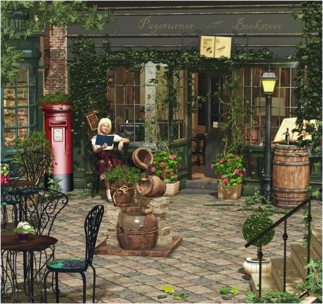 "Pageturner" - Bookstore
~TOTW Winner Wk of 8/1/20~
Credits:
Counting House, British Street Furniture, Garden Water Features by David Brinnen-Forbidden Whispers (DAZ)
Garden Escape Patio Furniture by ARTCollab (DAZ)
Several props by DM
Ancient Tomes, Reading Corner by Merlin Studios (DAZ)
Victorian Street Front by DAZ
Antique Typewriter by Keppel (RMP)
Sensibility by Ravenhair and Fancieful Ladies by Sarsa (DAZ)
Keeper of Dreams by Valea (DAZ)
Georgia Hair by Rpublishing - Prae (RMP)
Primroses by esha (DAZ)
Sage Babylon by Fabiana (RMP)
SkyLight And Atmosphere by Colm Jackson (DAZ)
Clever Book by geralday
Filter Forge
Thanks a lot for looking and for commenting on my previous renders. 

Keywords: TOTW Winner 8/01/20