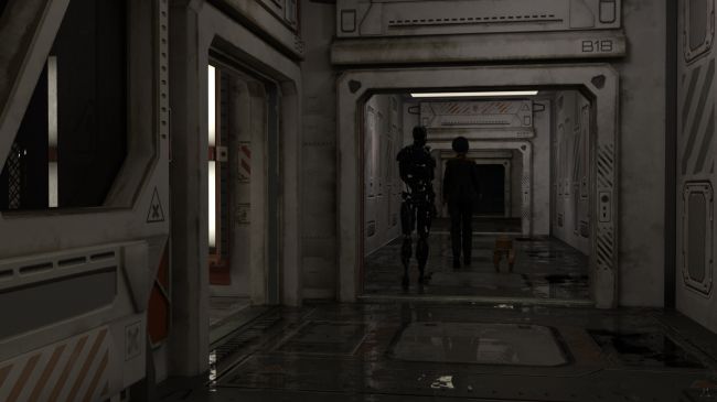 There Should Be A Hanger ...
Albany said, "If I recall the design of this very old ship from school there is a hanger near the bow."

"Why is there some much water on the floor?" 1-BLACK wanted to know.  "I don't recall there being puddles."

"That was seven years ago," pointed out 2-ORANGE.  "The Naglfarians have had it since then."

"THE NAGLFARIANS!  Good grief!  Have we been captured?"

"No," responded 2-ORANGE.  "Scrapped."

They sloshed their way down the hall towards the darkness at the far end.

Previous image is [url=http://www.thefantasiesattic.net/attic/cpg/displayimage.php?pid=37271]here[/url].  Next image is [url=http://www.thefantasiesattic.net/attic/cpg/displayimage.php?pid=37289]there[/url].

