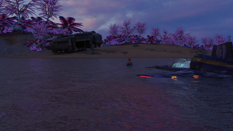 On The Way To The Shuttle
Eve could feel little fish around her ankles as she had in Terra's waters.  In such an distant and alien place it was a pleasant touch of home.

Next image is [url=http://www.thefantasiesattic.net/attic/cpg/displayimage.php?pid=40992]here.[/url] Previous image is [url=http://www.thefantasiesattic.net/attic/cpg/displayimage.php?pid=40961]there.[/url]

Story starts at [url=http://www.thefantasiesattic.net/attic/cpg/displayimage.php?pid=37772]this image.[/url]
