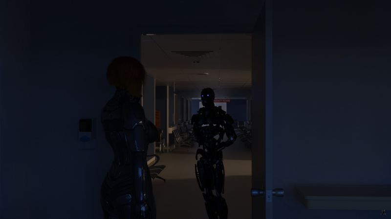 A Knock
n the midst of the concerned comments of Monica and Karolina, there came a knock at the door.

A SOL unit was outside, just visible in the emergency lighting.   It communicated directly over near field com.

"You are Eve MacPherson?  Combat medic trained?"

"I am," Eve responded.

Next image is [url=http://www.thefantasiesattic.net/attic/cpg/displayimage.php?pid=41167]here.[/url] Previous image is [url=http://www.thefantasiesattic.net/attic/cpg/displayimage.php?pid=41165]there.[/url]

Story starts at [url=http://www.thefantasiesattic.net/attic/cpg/displayimage.php?pid=37772]this image.[/url]
