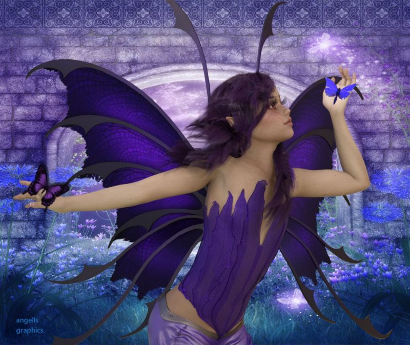 Butterfly Fairy
Baby butterfly kin love their favorite fae. Character for G8F is Bella Bubbles. Daz studio render.
Keywords: TOTW Winner 7/29/23