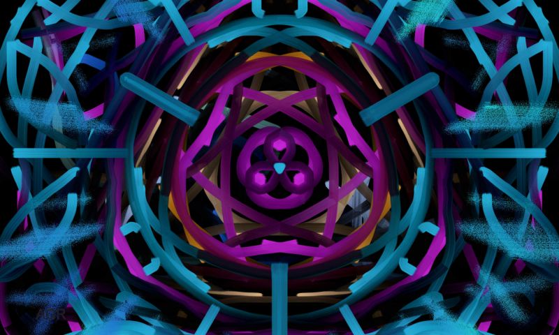 The Portal / Painter 7 first tryout.
Just trying some brushes , fun to work with but I need to learn this program. Came free with purchase of Corel Paintshop Pro 2021 , Particle plugin also came with it, 

Keywords: Painter 7 , diffeent brushes