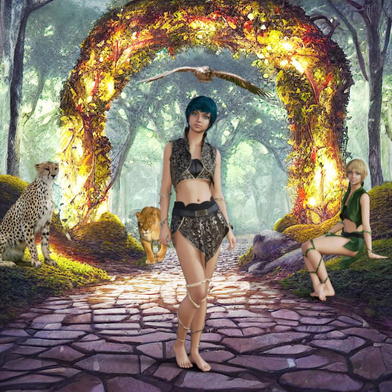 Pixie walking with the animals
Just practicing
