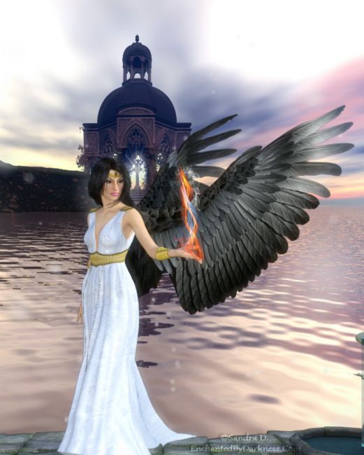 Angel Of Light or Darkness?
You decide...
Background I created in Bryce a few years ago. Thanks for looking.
