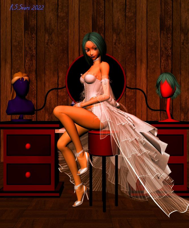 pinup
Never barge into a ladies dressing room as they are preparing for the stage
Keywords: Aiko female, sexy