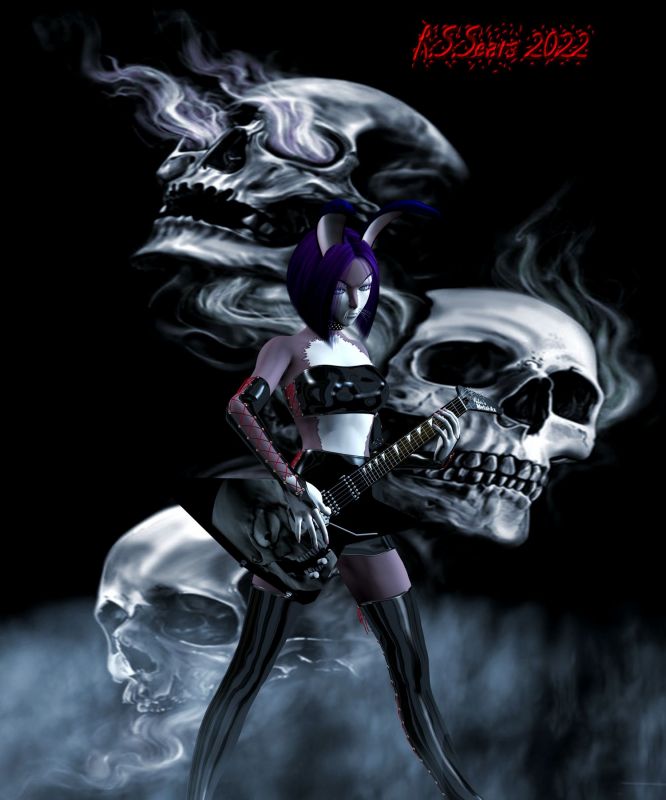 Rocker bunny
                       TOTW WINNER WK OF 6/25/22
this one is inspired by time warp from rocky horror picture show
Keywords: TOTW Winner 6/25/22 Aiko female portrait