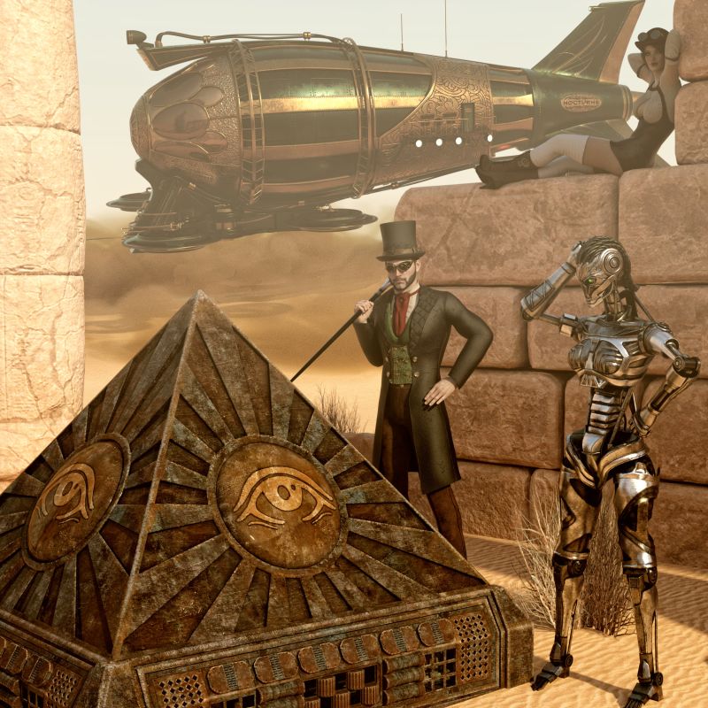 Another Steampunk Oddity
Well This Puzzle From the Mad Egyptian... Another Dooms Day Connected with the Hidden past This Blasted Time Caper Will it Never End!?
