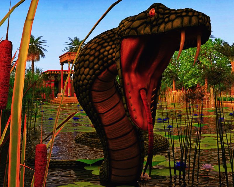 The Celestial Serpent Apophis
The Celestial Serpent Apophis assaulted the sun barge of Ra every night as it made its way through the underworld toward the dawn. Gods and the justified dead would help Ra fend the serpent off. The ritual known as Overthrowing of Apophis was performed in temples to help the gods and departed souls protect the barge and ensure the coming of day.
