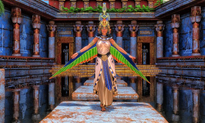 Egyptian Goddess Isis
Isis was a major goddess in ancient Egyptian religion whose worship spread throughout the Greco-Roman world. Isis was first mentioned in the Old Kingdom as one of the main characters of the Osiris myth, in which she resurrects her slain brother and husband, the divine king Osiris, and produces and protects his heir, Horus.

