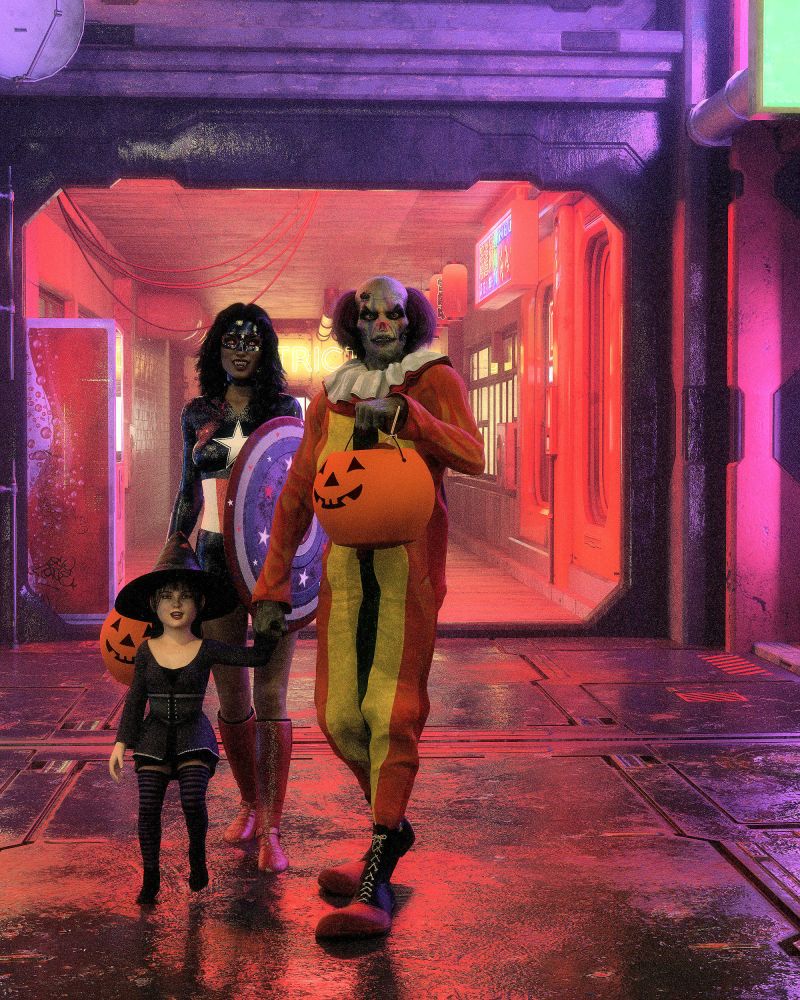 Halloween 2077 
Out for a Cyberpunk Halloween!
