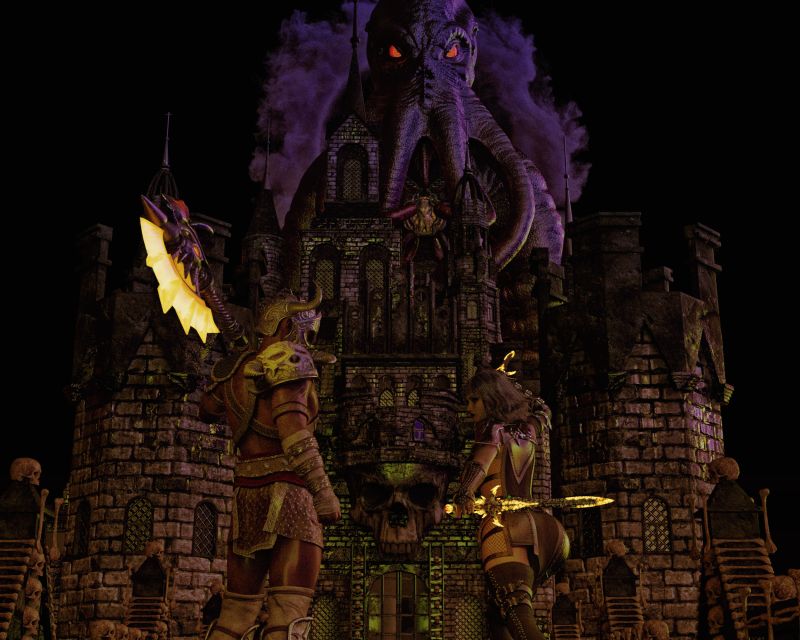 The Mind Flayer Cult
Something has Happened in the Frontier Castle That Guards the Crypts of The Forgotten! 
What Mysteries Lay Within These Walls! 
Many Adventures Await or Will They Become just Another Victim of The Mind Flayer Cult!
Will They Find Princess Peach Bottom! 
Meet The Lusty Jinn Held in the Amulet Of The Lich High Pants Pointy Shoes! 
Will You Be Able To Decipher The Clues of The Sleep Deprived Gnome With the Cursed Bagpipes of Nightmares! 
Will You Get Exact Change From the Oddly Placed Undead Merchant!
O.o
