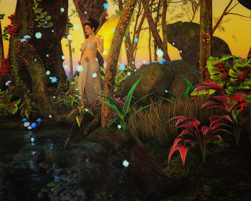 Spring Comes
As the Fae Enter the Woods the Sprites Awaken Bringing Spring!  
