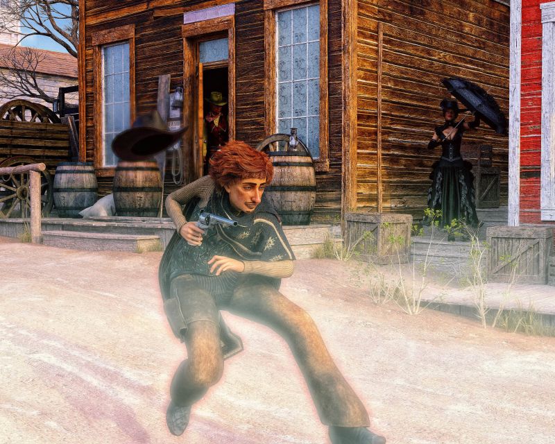 The Quick and The Dead
No One Disrespects Matilda! I Will Deal with this Rapscallion! Besmirching Your Honor! You might be the undertakers Daughter and Had Horrible Luck in marriage after that string of Husbands That Died and left everything to You! Not that She is Unlucky! She Still has Me! She Gave Me My First Kiss Behind the School House When I was 12! I Know Deep in my Heart I Can Cure You of Your Drinking, Card Cheating, Indian Swindling.. And Get You Back in Church! 

