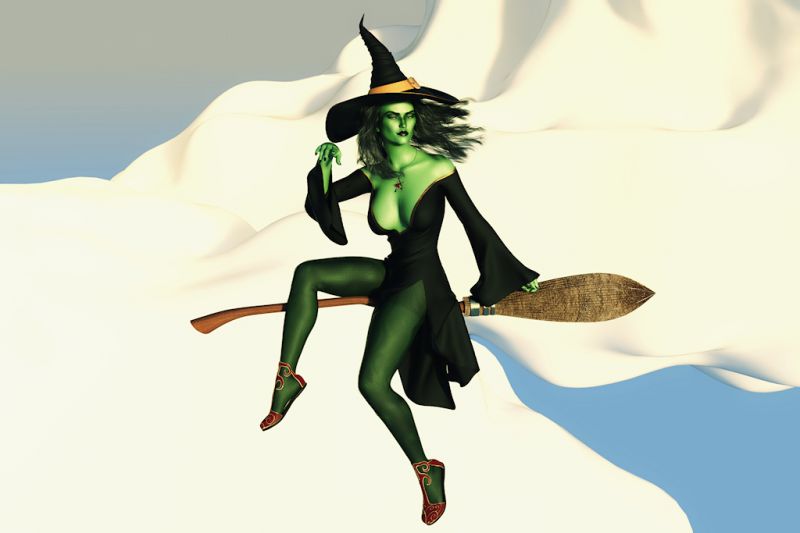 The Wicked Witch of the West
Showing off her New Ruby Slippers! 
