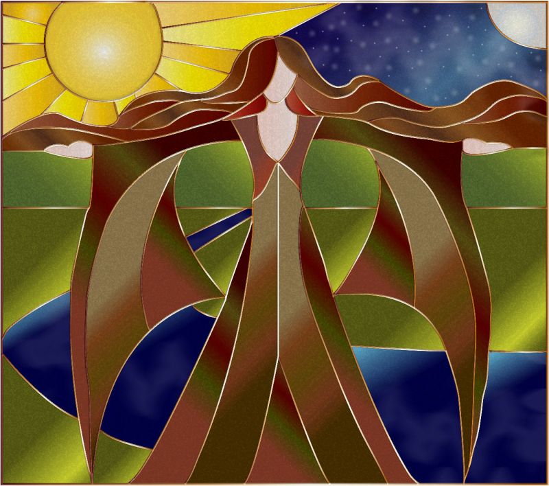 Goddess of the Sun and the Moon
Ok I wanted to show this off. It is NOT done in Poser.  It is mouse drawn in a program called Adobe Illustrator CS6.  This is something I have learned in school. My second drawing. It took me about 20 hours to complete...
Keywords: Spookie