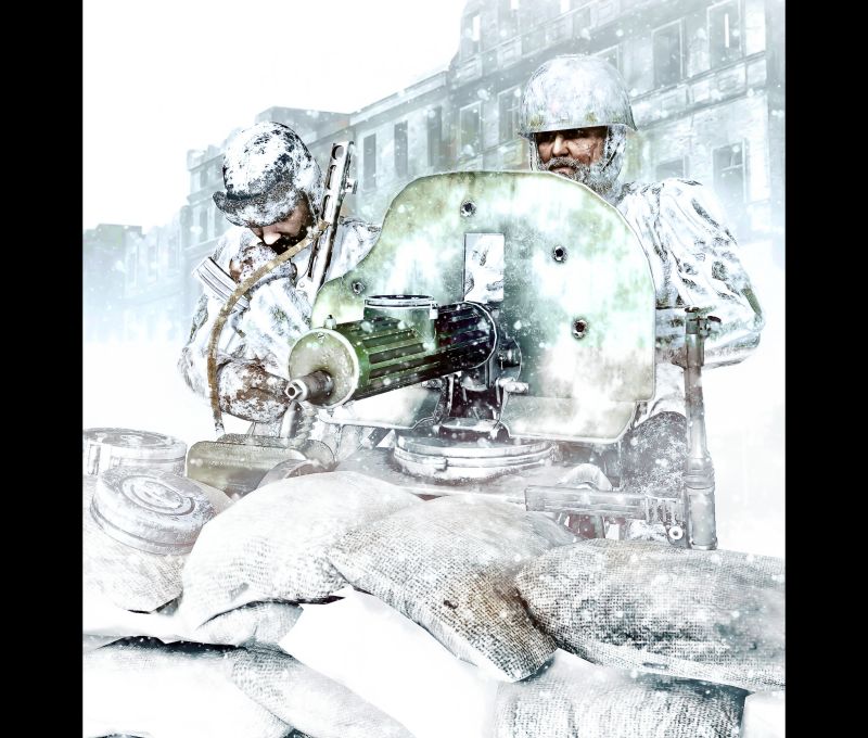 Order No. 227
"Not a step back" ...one of those commands that's easily issued by tyrants from the comfort of a cozy dacha.
Keywords: soldier war gun ruins cold