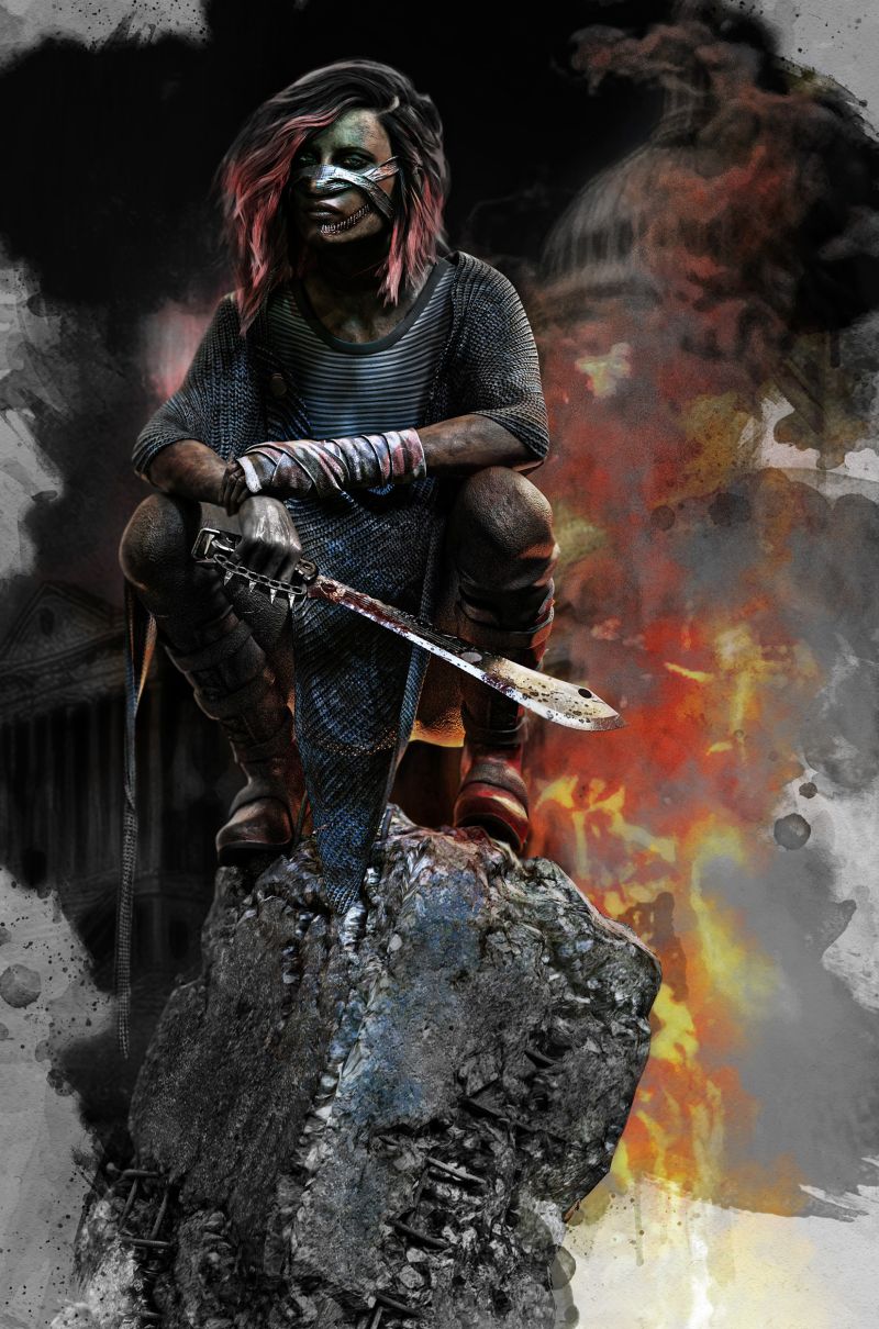 I Guess I should'a voted.
~TOTW Winner Wk of 8/17/24~
Election season is shaping up to be a little spicy this year.
Keywords: TOTW woman capitol machete injury vote election