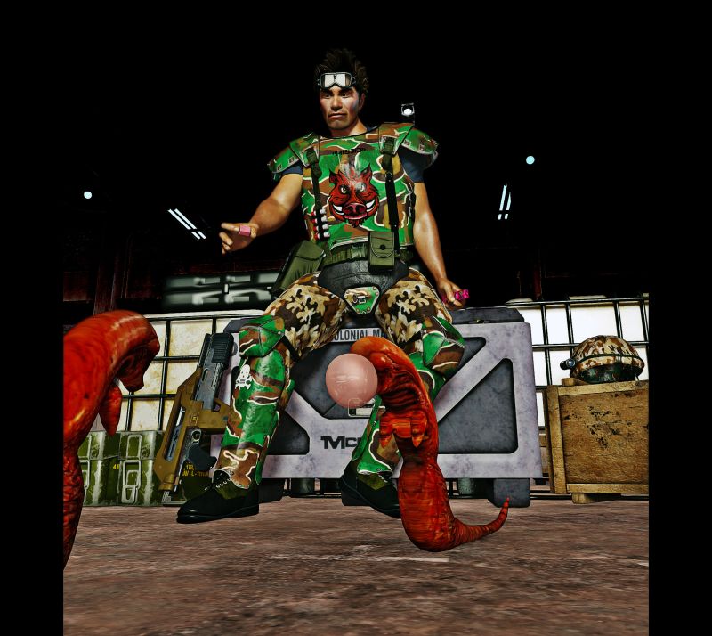 The Worlds Worst Bug Hunter
Or possibly the best depending on your point of view. Just having some fun.
Keywords: Marine Alien Rifle Bug Bubblegum