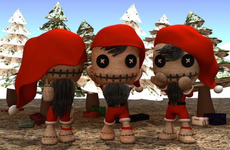 Three Wise Santa's
The Three Wise Santa's was giving the elves a lesson before they helped delivering the gifts on Christmas day.

The See no evil Santa said: 'We should try not to see the bad things in people.'
The Hear no evil Santa said: 'We should try not to hear bad language about people.'
The Talk no evil Santa said: 'we should try our best not to hurt anyone's emotions through our language.'

Three life lessons we all must keep in mind. ;-)

Merry Christmas
