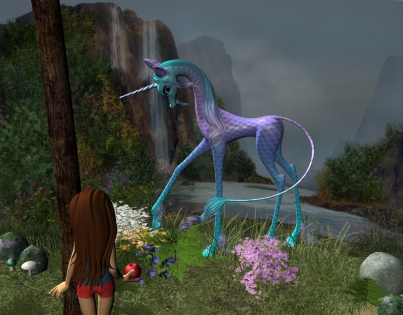 Unicorn in the garden
Sadie heard a noise in the garden. She saw movement and wanted to see what it was. A pet! Mom always said I can get a pet. Maybe she will like my apple?
SAOTW ~ 07/24/21
Keywords: unicorn sadie apple fantasy SAOTW ~ 07/24/21