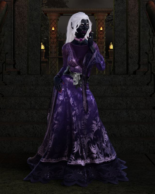 Ilvaria - You Know You Want Me
Enchantress and seductress.  She's a very desirable Dark Elf and she knows it.

Ilvaria is an Everquest style Dark Elf (Teir`Dal) named after my new Dark Elf Enchantress.
Keywords: Dark Elf Maiden