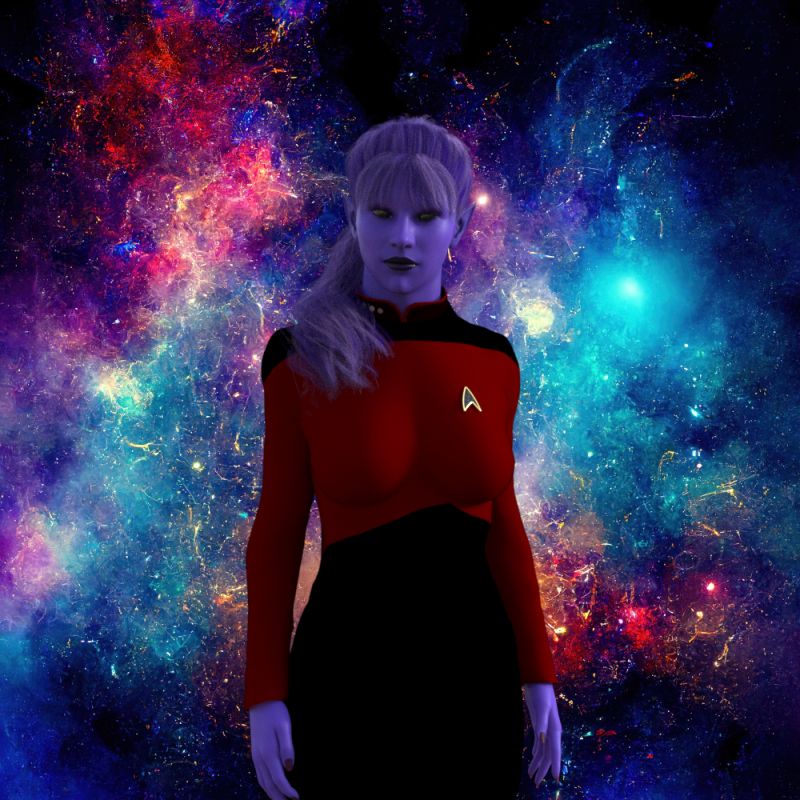 Misa J'Yanta - TOTW winner 12/20/25
Misa is a Pyxian from the planet Naera in the Andromeda Galaxy. She and a friend took a wormhole to ours and ended up stranded here when it unexpectedly collapsed. They were captured by Klingons but with the use of her superior tactical mind had outsmarted the captain and took his Bird of Prey. The discovered the Federation and joined Starfleet. Misa is now a Fleet Admiral with her own ship, the Ionia. She still kept the Bird of Prey as a trophy and renamed it after her sister Mira.
(A character I made playing Star Trek Online)
Keywords: Fantasy Sci-Fi StarTrek