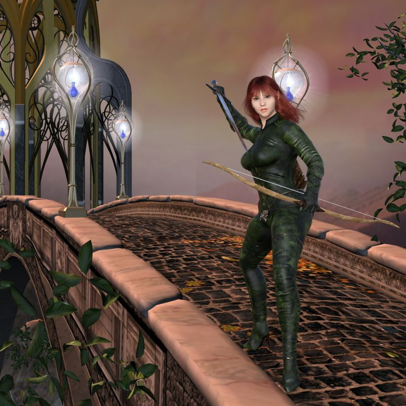 Ryllae, Elf Ranger
Tiriara's Twin Sister Ryllae the Elf Ranger
Keywords: Fantasy