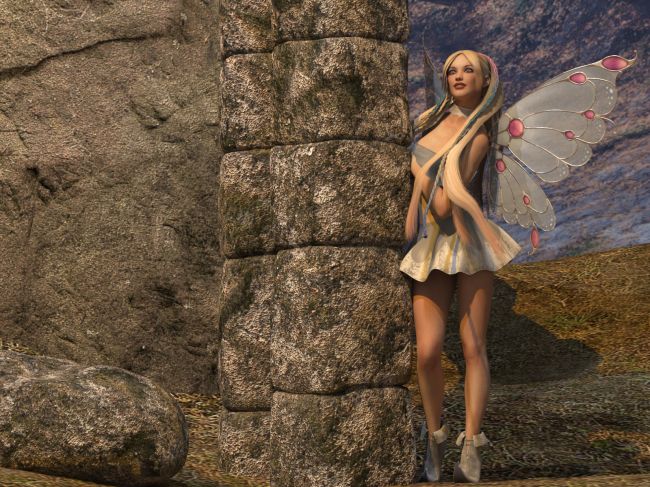 Peeking Fae
~TOTW WINNER Wk of 8/10/19~

She a little bit shy...peeking around the wall to see who is coming her way
Keywords: TOTW Winner 8/10/19 ~ V4, Fairy, Outdoors, Lighting, shy,