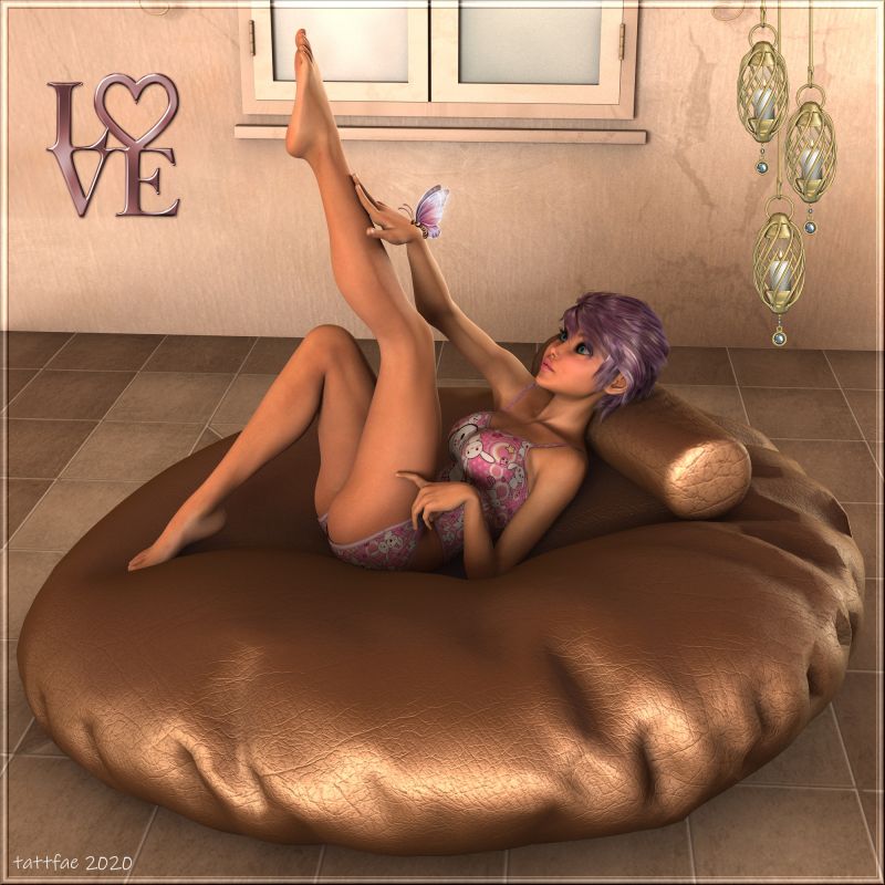 The Girl on a pillow
