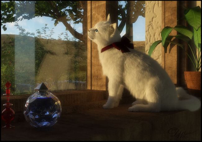 Golden Afternoon
~TOTW Winner Wk of 11/7/20~

HW House Cat
Fantasy Hovel (Daz)
Tree of Life (Daz)
My own coat on cat
Post work only for fur poke through, bloom and sig
Daz Studio Iray
Keywords: TOTW Winner 11/7/20