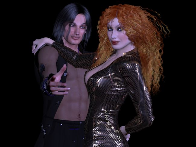 Look What I Found
"Someone was asking where you were. And here you are."

Alba laughs softly. "Someone doesn't know what a piece of work I am either. I won't be along real soon.
But I'm right here. Then again, I might just stay if you're here, Djinn."

This time she laughs more loudly and turns her attention on him.  
