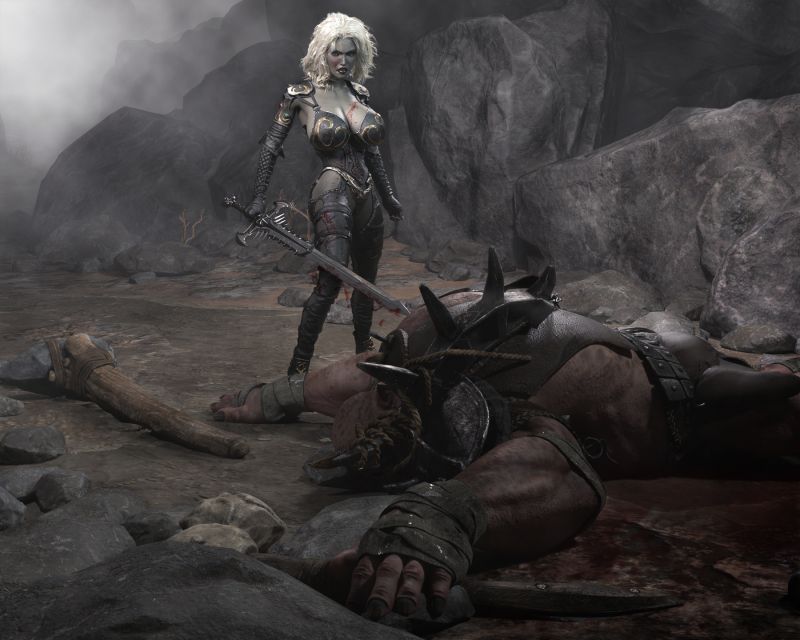 Drow vs Ogre
Thanks for visiting!
Keywords: fantasy DnD drow cave ogre sword