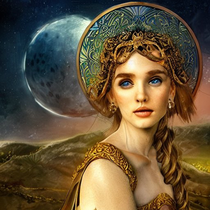 Uranie
Uranie, or Urania, is the Muse of astronomia. Like her 8 sisters, she is the daughter of Mnemosyna and Zeus.

Like I'm never able to reach doing the nine Muse with 3D, I decided to try with AI.
For that one, I had to pass in Photoshop to change her left clavicle. Otherwise, she had a destryed shoulder lol
