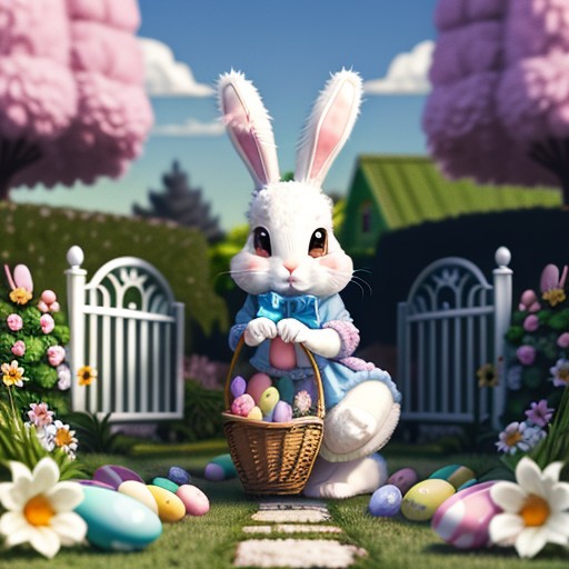 Easter bunny
He is preparing a good egg hunt for Sunday!

Made in Stable Diffusion

