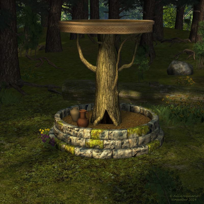 Altar Forest
I played to modelize something made by AI this year. It's similar, not exactly the same.

Look here for the AI: https://www.thefantasiesattic.net/attic/cpg/displayimage.php?pid=44984

********
Pansy, by Lisa Botanicals (RMP)
Black Eyed Susan, by Lisa Botanicals (Daz3d)
Fallen Tree Trunk, by Aelin
Forest, by Andrey Pestryakov (Daz3d)
