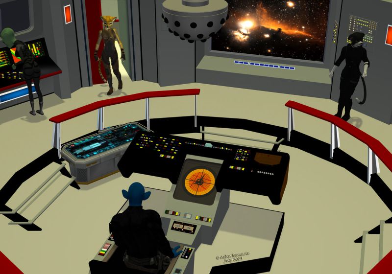 3rd Place~Departure
"Course for our next destination."
"Aie sir. Hoping a more welcoming planet!"

********
Alien Dudette, by Simon-3D (RR)
Melody and Micah Bundle, by RedSpark & Lady Littlefox (Daz3d)
SpaceSuit for H3, by Shukky
Star Trek Bridge, by PTrope [was on DA]
