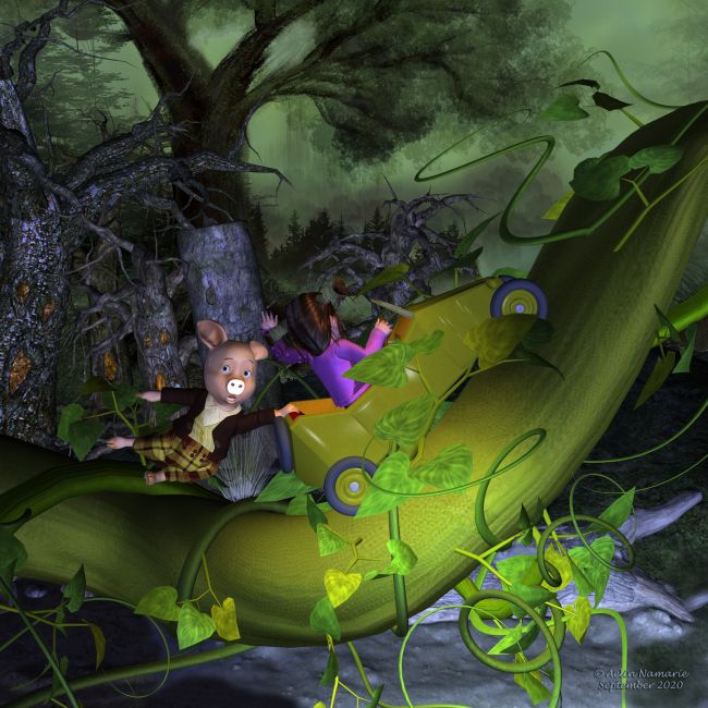 Forest Highway
It's the render I made for the latest contest on Hivewire. Almost forgot I always had it on computer, until few minutes ago.

**************
Toy Car for Baby Luna, by Mininessie (Hivewire3D)
The 3 Little Pigs, by 3Duniverse (Daz3d)
Beanstalk, by Lisa's Botanicals (Hivewire3D)
Creepier trees, by Lisa's Botanicals (Hivewire3D)
Fallen Tree, by Chris Creek Art & Lisa's Botanicals & Sarsa (Hivewire3D)
Gogmagog, by Caisson (Hivewire3D)
Land-Escapes - Mystic Paths vol 1, by IMArts (Hivewire3D)
