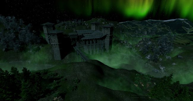 2 worlds
2 sides of the river, 2 worlds. And yet, during a time of the year, the same celebration.

I made that image in Flowscape.
The only thing I had to rework was the sky, because I hadn't stars in the program (probably I haven't yet found them), so I took Photoshop. Aurora Borealis are really inside Flowscape.
