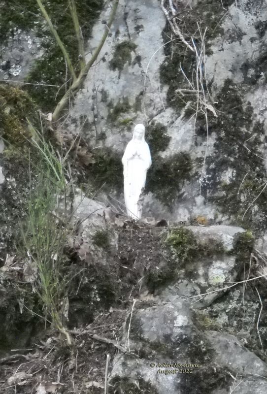 In the hills (2)
To continue with the previous photo
https://www.thefantasiesattic.net/attic/cpg/displayimage.php?pid=42872
Here is we discovered at the turning of the path why that wood is the "Wood of the Virgo". It's a tiny statue, probably glued in the rock.
