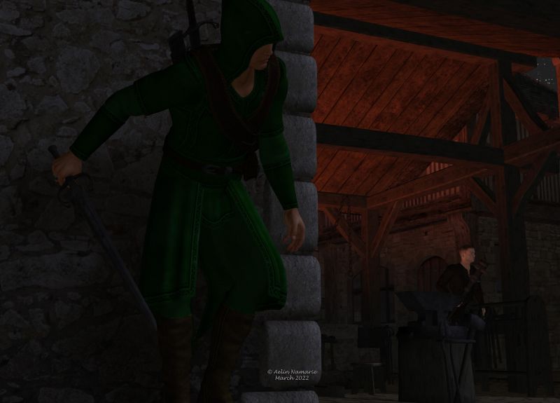 In the shadow
To escape an ennemy
