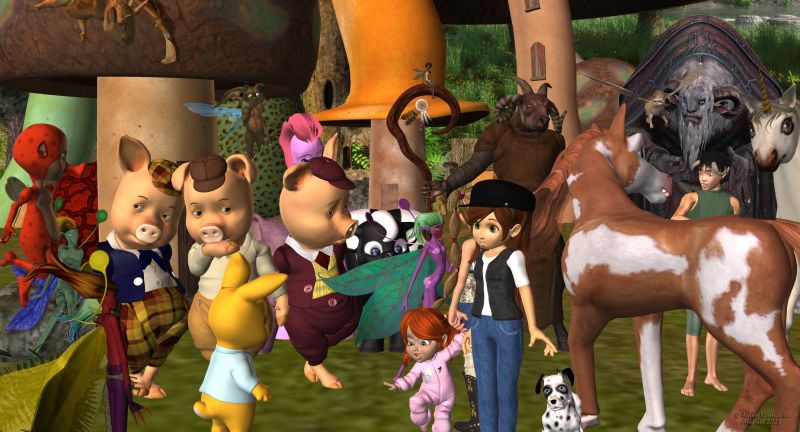 The Travel (23)
The team meets many inhabitants of the forest, and Eryeth makes the introducing.

Previous part of the story: http://www.thefantasiesattic.net/attic/cpg/displayimage.php?pid=41681

********
Fairy Alien, by Marcodd (Sharecg)
Zohak Drac, by Summoner [on one of our previous Christmas pages]
Ninja Sprite: Seasons, by Aelin (FRM exclusively)
Ninja Sprite Male: Elements, by Aelin (FRM exclusively)
Ninja Sprite: Once for All, by Aelin (FRM exclusively)
The 3 Little Pigs, by 3Duniverse (Daz3d) [with Trumarcar's textures]
Power Pixie, by 3Duniverse (Daz3d)
EQ Dwarf, by elleque
Plushies: Nutters, by Lady LittleFox (Daz3d)
My Lil Centaur, by Sixus1 (Sharecg)
Plushies: Chloe, by Lady Littlefox (Daz3d)
Kit - Base Pack, by Capsces Digital Ink & Lady LittleFox (Daz3d)
Toon Girl Sadie, by 3Duniverse (Daz3d)
Mae, by Capsces Digital Ink (Daz3d)
Predatron's Angor, by Predatron (Daz3d)
Jeloda, by Nursoda (RR)
Dawg, on Mostdigitalcreations
Diamond Base Character, by Capsces Digital Ink & Lady Littlefox (Daz3d)
textures for Diamond, by Lyne (on her site)
Renithra, by Paloth (RR) [with my own textures for clothes]
Skywing, by Steve100 (RR)
ShadowPan, by Summoner (FRM)
Luna, by Sixus1 (Sharecg)
Little Corner: Mushouses, by Aelin (FRM exclusively)
i13 Magic of Eldenpau, by ironman13 (Daz3d)
Fairy House, by teknology3d
