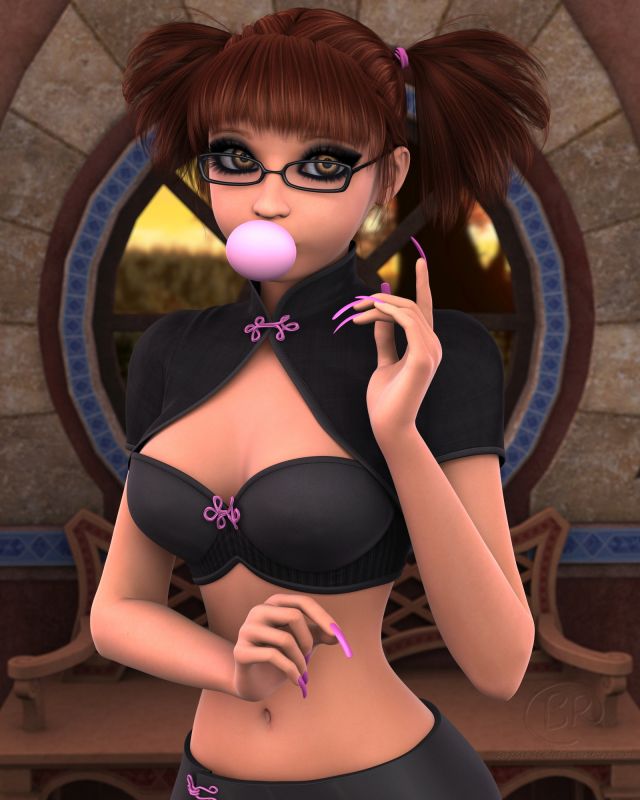 Bubblegum Goth
Goth Ariel and some bubblegum :D
