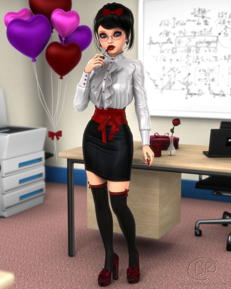 Kiss And Tell
Chloe as a teacher this Valentines Day <3
