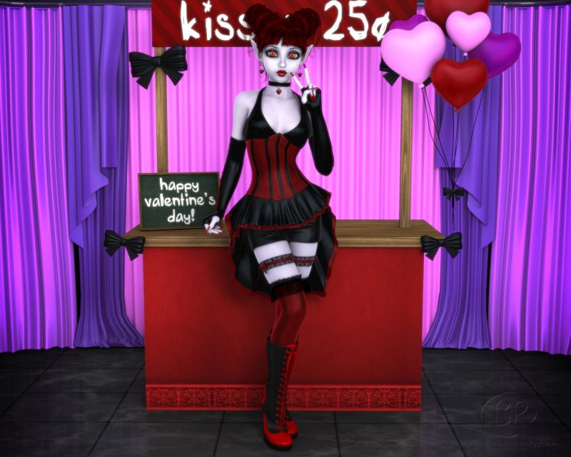 Succubus Kisses For Sale
Just playing catch-up. Drusnia was at the kissing booth this past Valentines Day.
