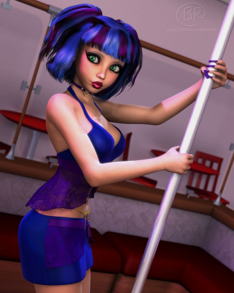 On The Pole 1
Michelle takes a shot posing with the dance pole <3
