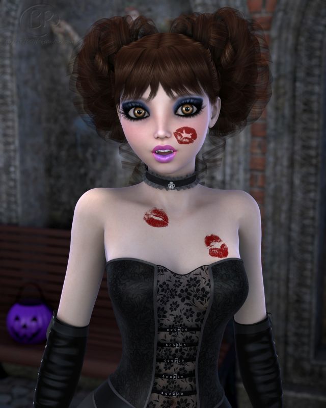 Newborn Zara
I have rendered quite a few images for this Halloween, and want to avoid being spammy. Plus, while the actual "bite" preceding this may be tame, I have no idea where to post it. So here's Zara as a vampire. It looks like Kendra had some fun with her ^_^
