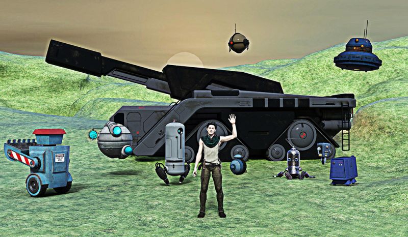 Good Feeling
This was an entry for PC+ weekly contest... My droid company and new G1 Ashe outfit I wanted to try, and SF tank in background... I am actualy after Srcappy the droid, hope I will get it soon and maybe one more... and well I got Tiny Robot, which I got for Christmas including free illustrated books from Amazon... Was very inspiring.... I wish I could do something like that but it will not be easy for me to make it, though I am not giving up hope. On the other side my town is growing up, but there is still lot to do... I hope I will upload another render very soon...
Keywords: Robot