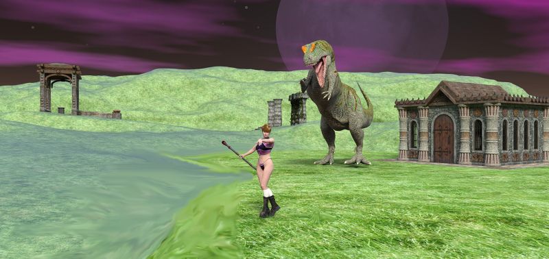 5th Place~Bloodstone Familiar
One Allosaurus bonded with owner of Bloodstone staff owner, on her way to Caves of Chaos (50 years of Keep on the Borderlands, 50 years of D&D and also 30 years of my Ad&d group :) ) I love dinos, still missing a lot of them, most notably Ceratosaurus featured in Under Illefarn, FR 1e module...
Keywords: Dinosaur