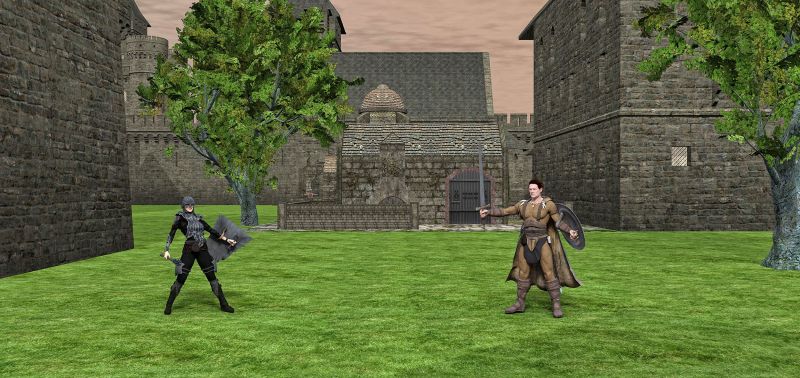 To the guild for training and heals in our good old Keep on the Borderlands
Barbarian and cleric... on their way to leveling up :)
Keywords: Barbarian Cleric Keep